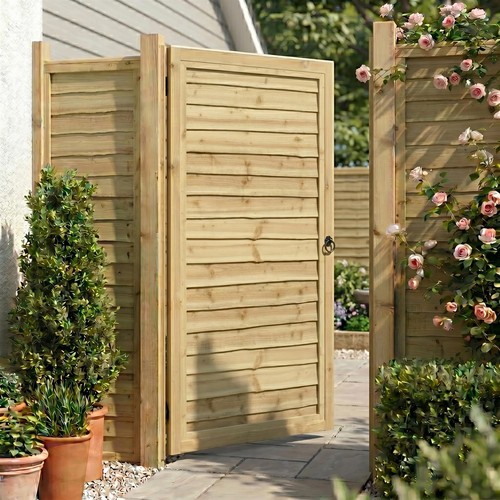 Wooden garden gate framed - garden,