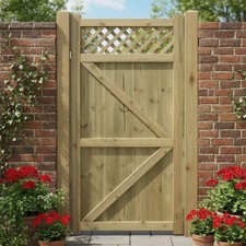 Garden Gate with Lattice