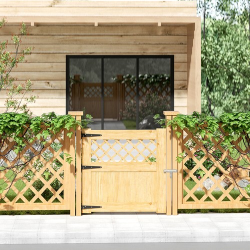 Garden gate lattice - gate, wooden