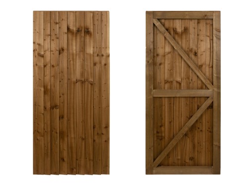 Wooden side gate - wooden, garden