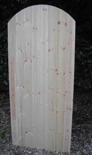 Wooden garden side gate ledge - garden,