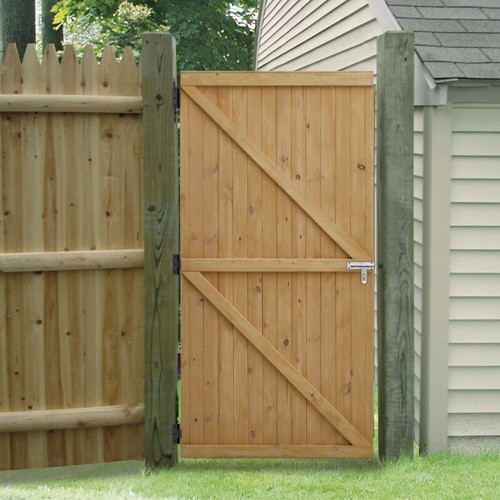 6x3ft wood gate garden - wood,
