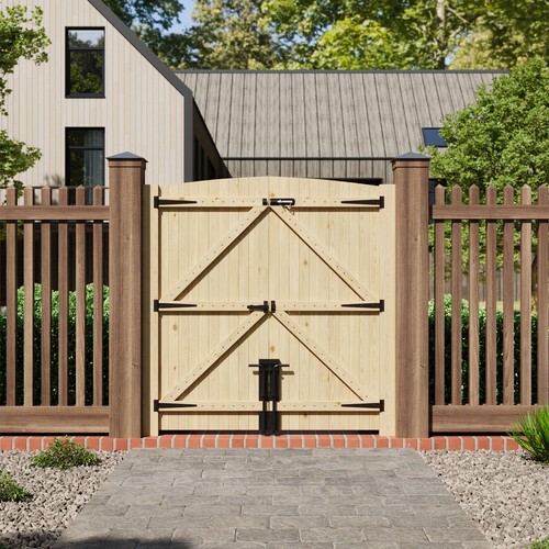 Driveway gate wooden double - gate,